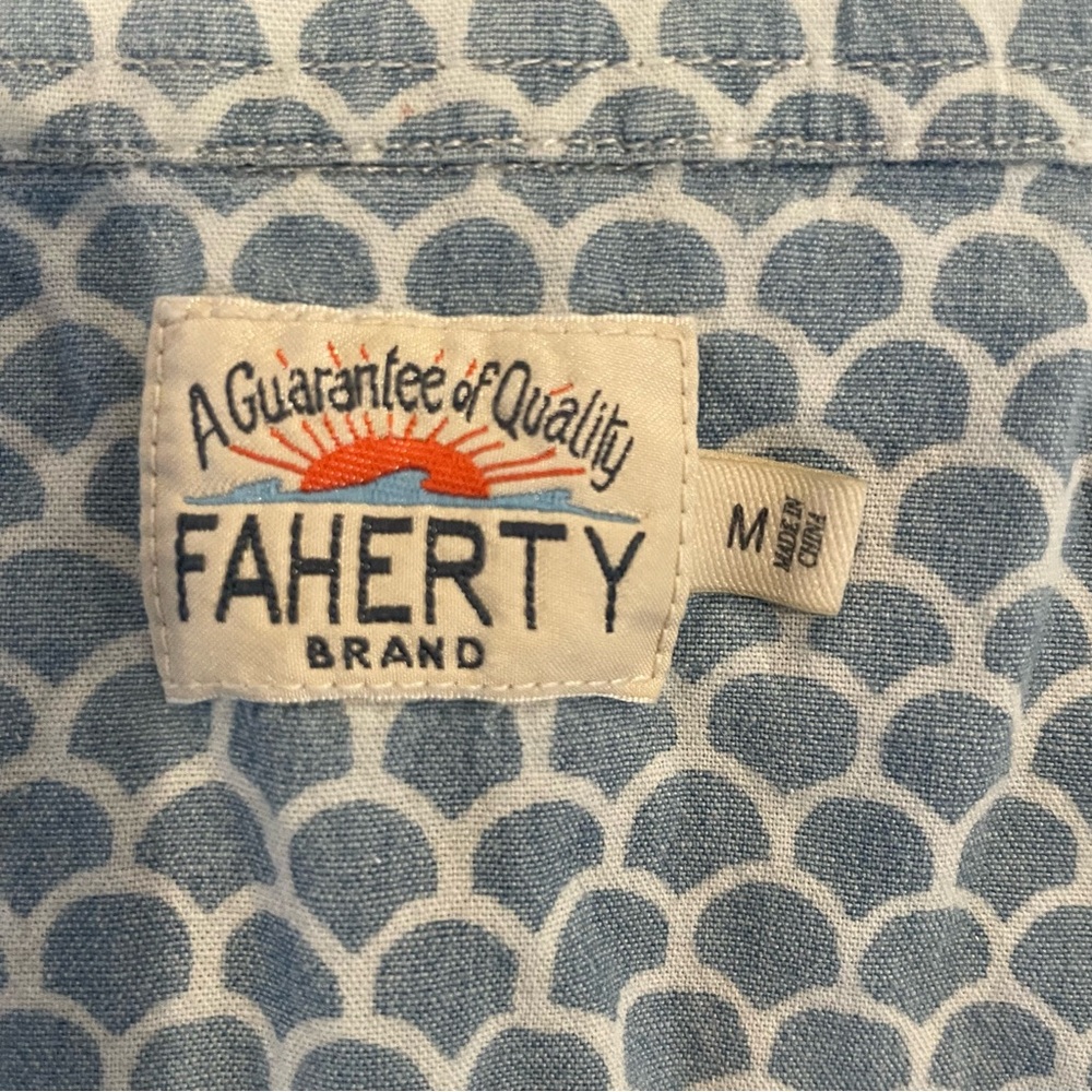 Faherty Shortsleeve Stretch Playa Button Down Shi… - image 6